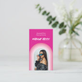 Roze boog foto sociale media QR code Logo Visitekaartje (Staand voorkant)