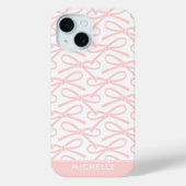  roze boog gepersonaliseerde naam roze Case-Mate iPhone case (Achterkant)