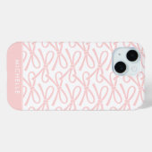  roze boog gepersonaliseerde naam roze Case-Mate iPhone case (Achterkant (horizontaal))