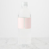 Roze boog gingham baby shower waterflesetiketten waterfles etiket (Achterkant)