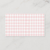 Roze boog gingham preppy baby shower boeken voor b informatiekaartje (Achterkant)