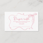 Roze boog golvend lijst minimal luier loterij tick informatiekaartje (Voorkant)