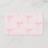 Roze boog golvende lijst sierlijke boeken voor bab informatiekaartje (Achterkant)