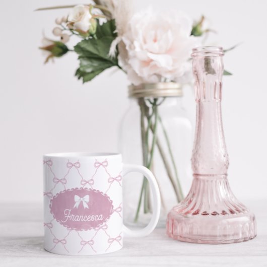  roze boog Grandmillennial stijl Koffiemok