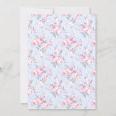 Roze boog Het is een meisje Baby shower Kaart (Achterkant)