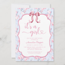 Roze boog Het is een meisje Baby shower