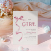 Roze boog Het is een meisje Baby shower Kaart