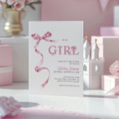 Roze boog Het is een meisje Baby shower Kaart