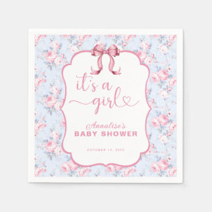 Roze boog Het is een meisje Baby shower Servet