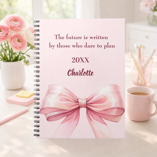 Roze boog inspirerend quote notitieboek