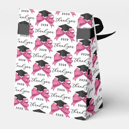 Roze Boog Jaar Afstuderen Dank u Bedankdoosjes (Achterkant)