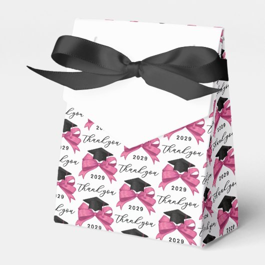 Roze Boog Jaar Afstuderen Dank u Bedankdoosjes (Voorkant Zijde)