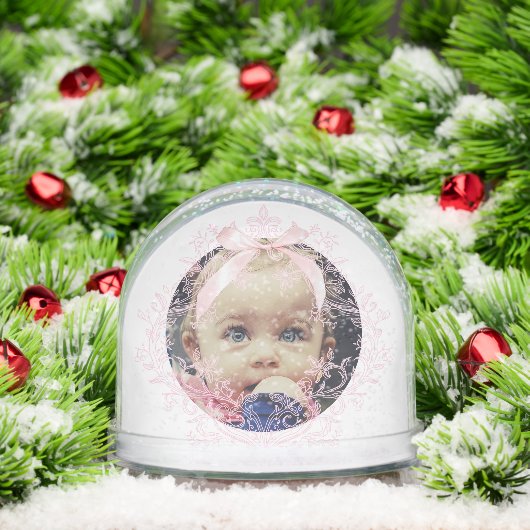 roze boog kam Doopsel dank u Sneeuwbol (Kerstmis)