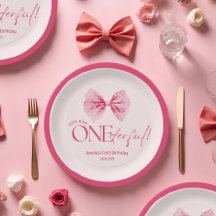 Roze boog Kleine Miss Onederful 1e verjaardag