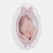 roze boog lijst Doop dank u Ornament Kaart (Rechts)