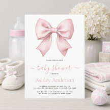 Roze Boog Meisje Baby Shower