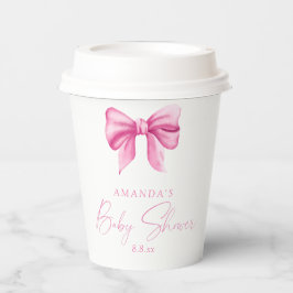 ROZE BOOG meisje Baby shower Papieren Bekers