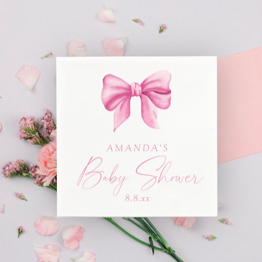 ROZE BOOG meisje Baby shower Servet