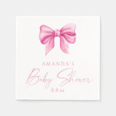 ROZE BOOG meisje Baby shower Servet (Voorkant)