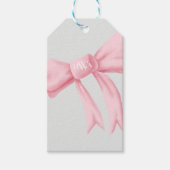Roze Boog met Monogram Cadeaulabel (Voorkant)