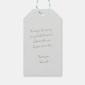 Roze Boog met Monogram Cadeaulabel (Achterkant)