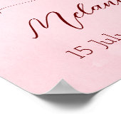 Roze boog met rozen op maat poster (Hoek)