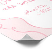 Roze boog minimal Baby's zijn zoet baby shower Poster (Hoek)