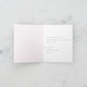 Roze boog minimalistisch meisje Baby shower Bedankkaart (Binnen)