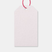Roze boog minimalistisch meisje Baby shower Cadeaulabel (Achterkant)