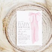 Roze boog minimalistisch meisje Baby shower Kaart