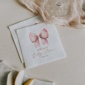 Roze boog minimalistisch meisje Baby shower Servet