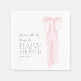 Roze boog minimalistisch meisje Baby shower Servet