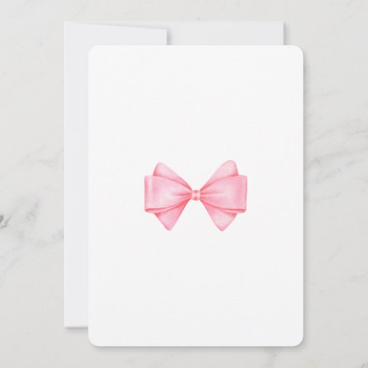 Roze boog Modern Baby shower Dank u kaart (Achterkant)