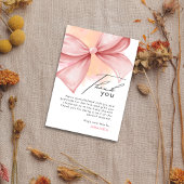 Roze boog Modern Baby shower Dank u kaart