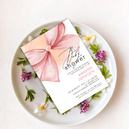 Roze boog Modern Baby shower Uitnodiging