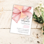 Roze boog Modern Baby shower Uitnodiging