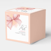Roze boog Modern Elegant Baby shower Bedankdoosjes (Voorkant Zijde)