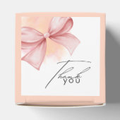 Roze boog Modern Elegant Baby shower Bedankdoosjes (Bovenkant)