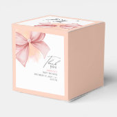 Roze boog Modern Elegant Baby shower Bedankdoosjes (Achterkant)