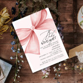 Roze boog Modern Elegant Baby shower Uitnodiging