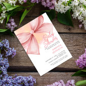 Roze boog Modern Elegant Baby shower Uitnodiging