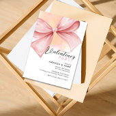 Roze boog Moderne Valentijnsdag Uitnodiging