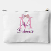 Roze boog monogram bruidsmeisje moderne girly rust etui (Achterkant)