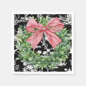 Roze Boog Monogram Preppy servet (Voorkant)