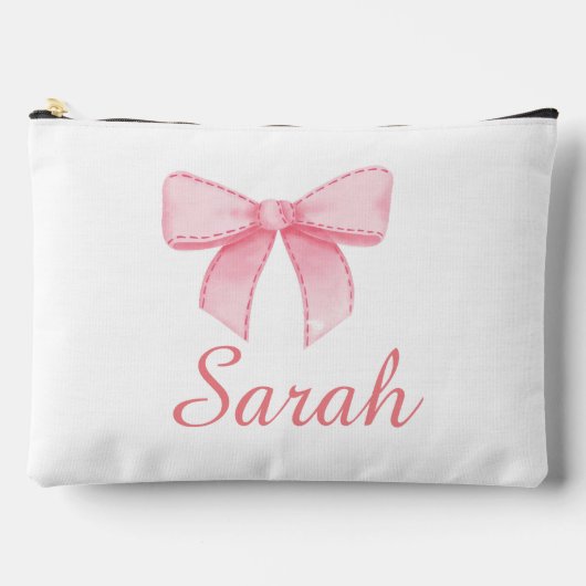 Roze boog naam Tas Bachelorette bruidsmeisje cadea (Voorkant)