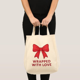Roze boog omwikkeld met liefde Coquette esthetiek Tote Bag
