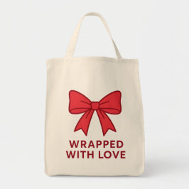 Roze boog omwikkeld met liefde Coquette esthetiek Tote Bag