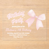 roze boog ontwerp Verjaardag uitnodiging (Voorkant)