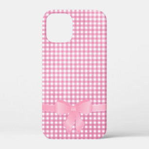 roze boog op gingham Hoesje-Mate iPhone case