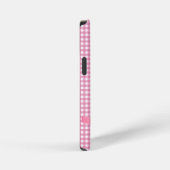 roze boog op gingham Hoesje-Mate iPhone case Hoesje (Rechterkant)